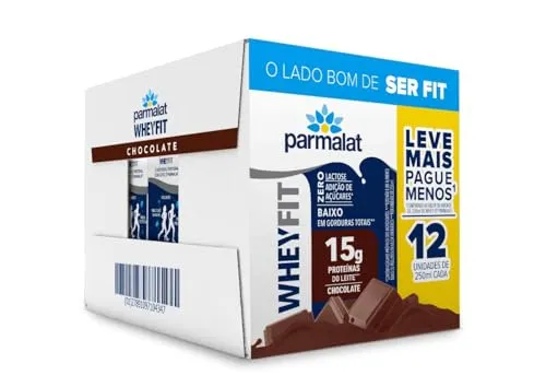 (Rec)(Add 2un)(Selecionados)Parmalat Wheyfit Pack Bebida Lctea Chocolate 15g De Protena 250 Ml - 12 Unidades